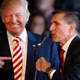 Then-nominee Trump and Michael Flynn as they speak at a rally in Colorado on October 18, 2016 (Photo by George Frey/Getty Images)
